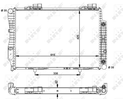Radiator, engine cooling NRF 55345