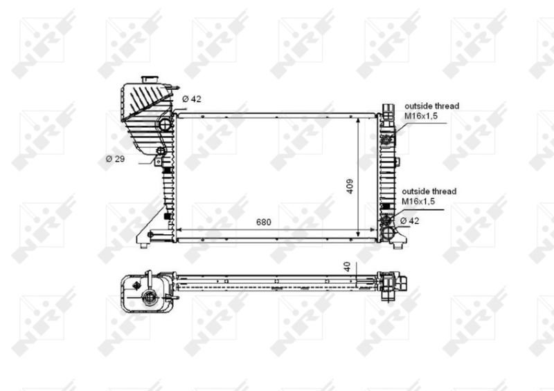 NRF 55349 Radiator, engine cooling