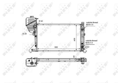 Radiator, engine cooling NRF 55349