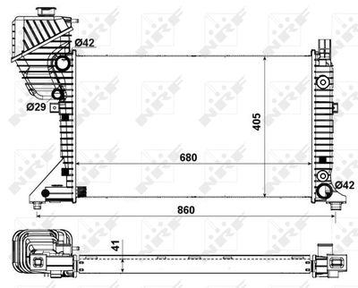 Radiator, engine cooling NRF 55349A