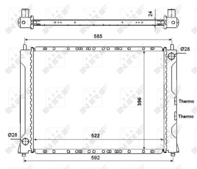 Radiator, engine cooling NRF 55425