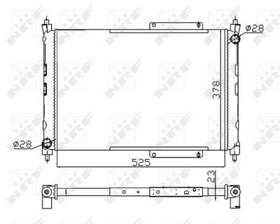 Radiator, engine cooling NRF 55425A