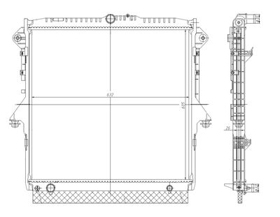Radiator, engine cooling NRF 560001