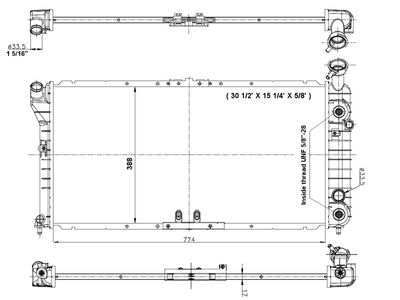 Radiator, engine cooling NRF 56001