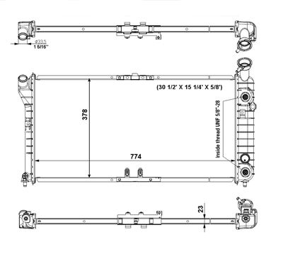Radiator, engine cooling NRF 56002