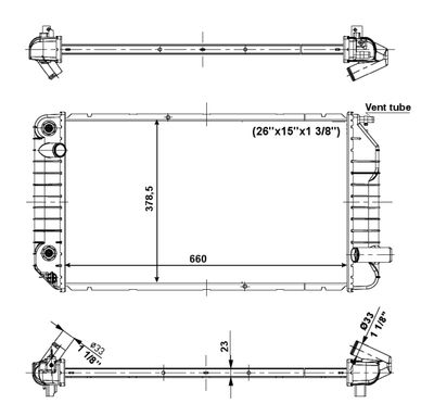 Radiator, engine cooling NRF 56005