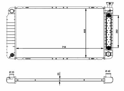 Radiator, engine cooling NRF 56012