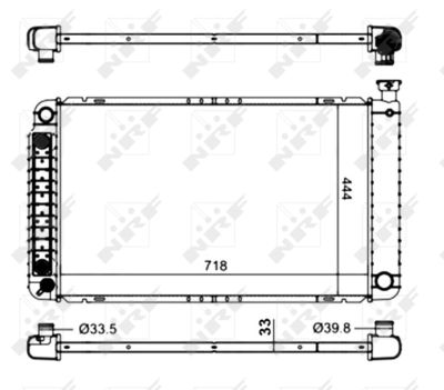 Radiator, engine cooling NRF 56013
