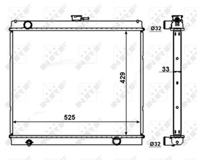 Radiator, engine cooling NRF 56016