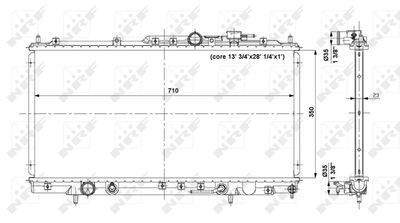 Radiator, engine cooling NRF 56019