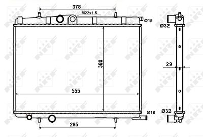 Radiator, engine cooling NRF 56021