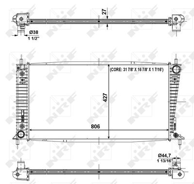 Radiator, engine cooling NRF 56031