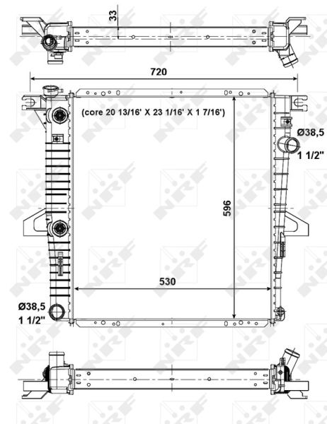 NRF 56033 Radiator, engine cooling