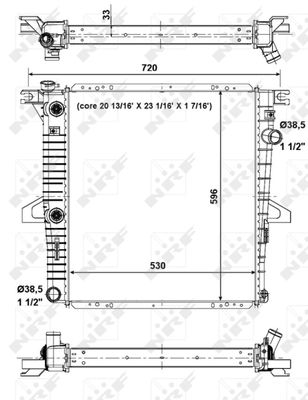 Radiator, engine cooling NRF 56033