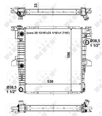 Radiator, engine cooling NRF 56034