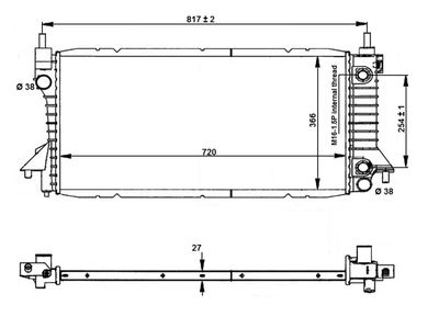 Radiator, engine cooling NRF 56045