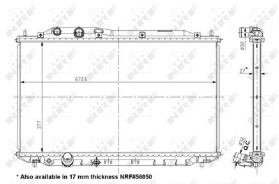 Radiator, engine cooling NRF 56049