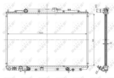 Radiator, engine cooling NRF 56052