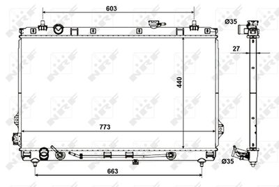 Radiator, engine cooling NRF 56056