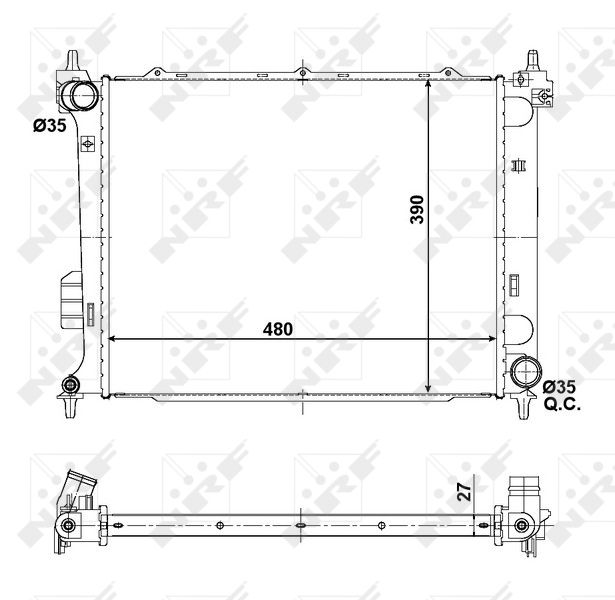NRF 56057 Radiator, engine cooling
