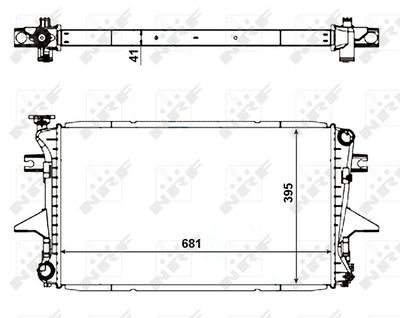 Radiator, engine cooling NRF 56061