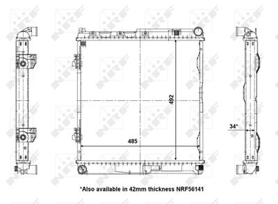 Radiator, engine cooling NRF 56077