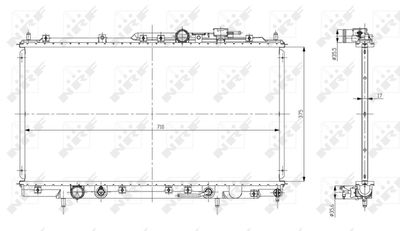 Radiator, engine cooling NRF 56078