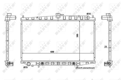 Radiator, engine cooling NRF 56079