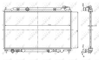 Radiator, engine cooling NRF 56080