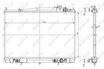 Radiator, engine cooling NRF 56084