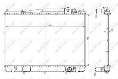 Radiator, engine cooling NRF 56085