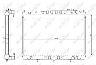 Radiator, engine cooling NRF 56086