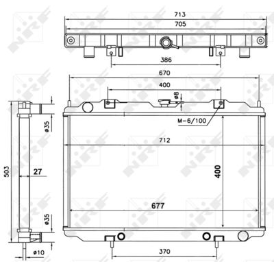 Radiator, engine cooling NRF 56087