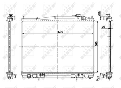 Radiator, engine cooling NRF 56088
