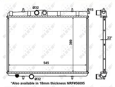 Radiator, engine cooling NRF 56096