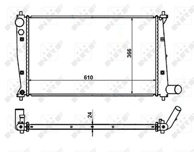 Radiator, engine cooling NRF 56102