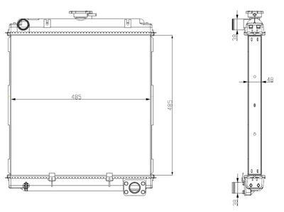 Radiator, engine cooling NRF 56103