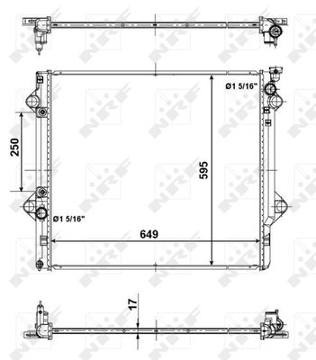 Radiator, engine cooling NRF 56104