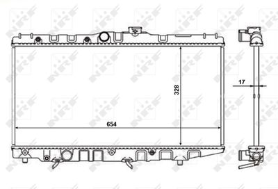 Radiator, engine cooling NRF 56110