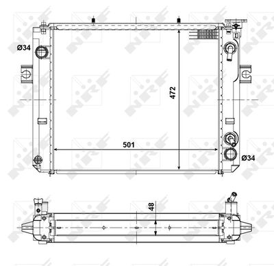 Radiator, engine cooling NRF 56112