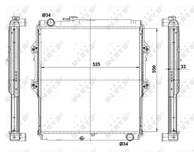 Radiator, engine cooling NRF 56115
