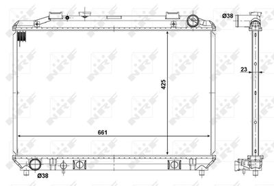 Radiator, engine cooling NRF 56117