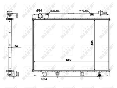 Radiator, engine cooling NRF 56118