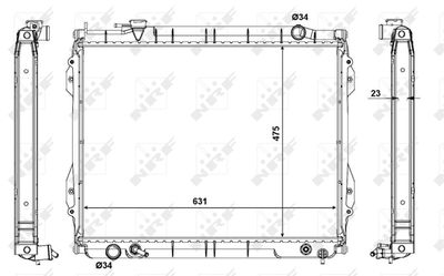 Radiator, engine cooling NRF 56119