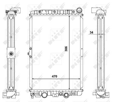 Radiator, engine cooling NRF 56123