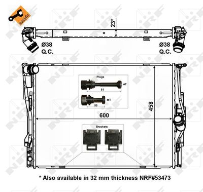 Radiator, engine cooling NRF 56129