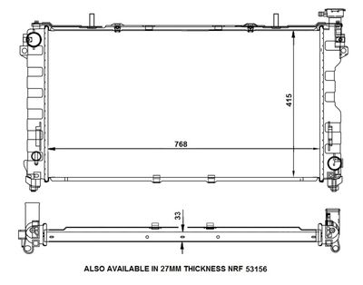 Radiator, engine cooling NRF 56133