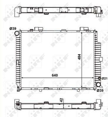 Radiator, engine cooling NRF 56139