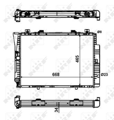 Radiator, engine cooling NRF 56142