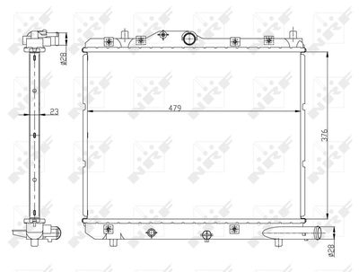 Radiator, engine cooling NRF 56147